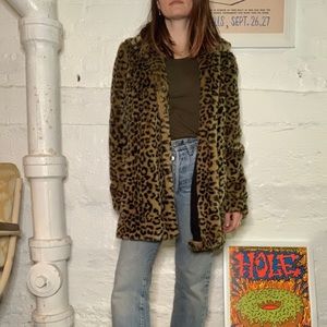 ZARA FAUX FUR LEOPARD COAT